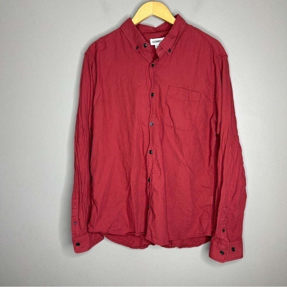 Como red long sleeve button down shirt